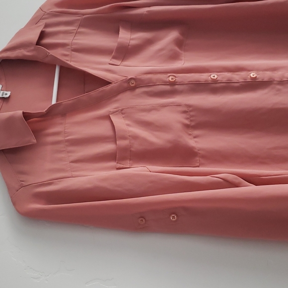 Express Blouse. Coral/Peach colored. Size XS. - Picture 6 of 7